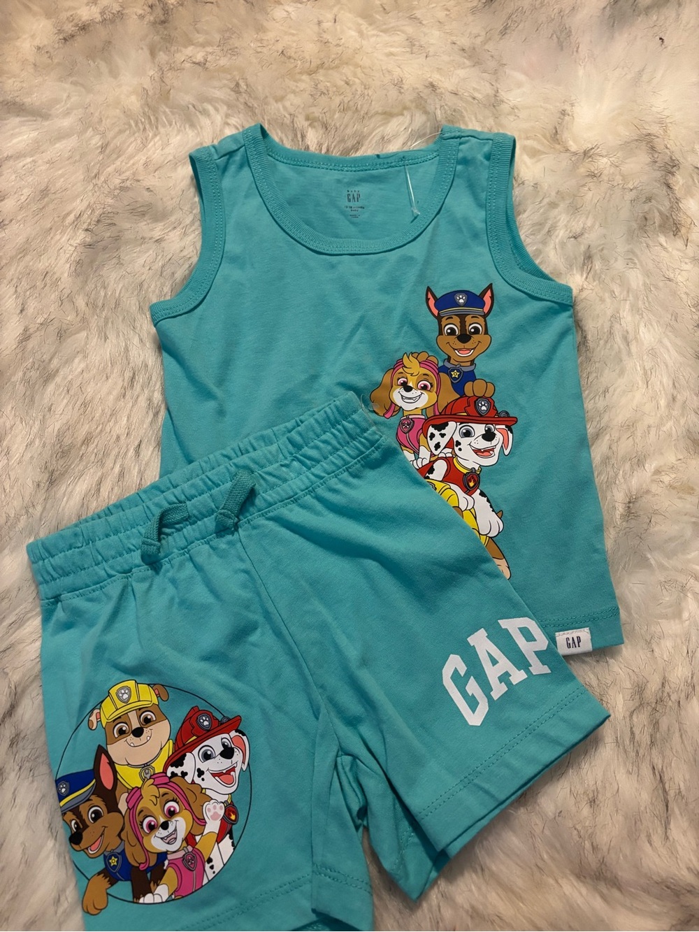 GAP Turquoise Paw Patrol Graphic Tank & Shorts Set